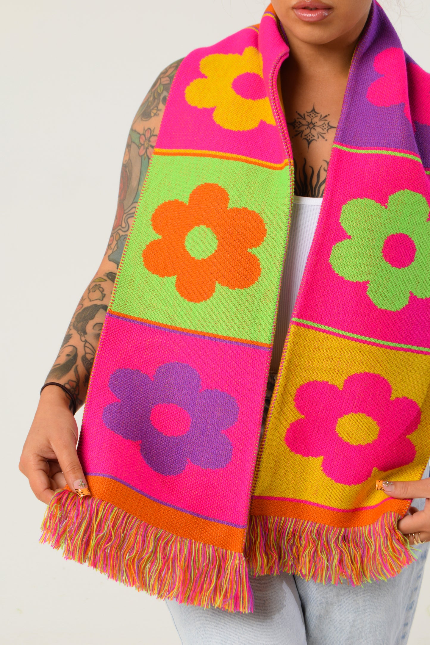 Daisy Knit Scarf
