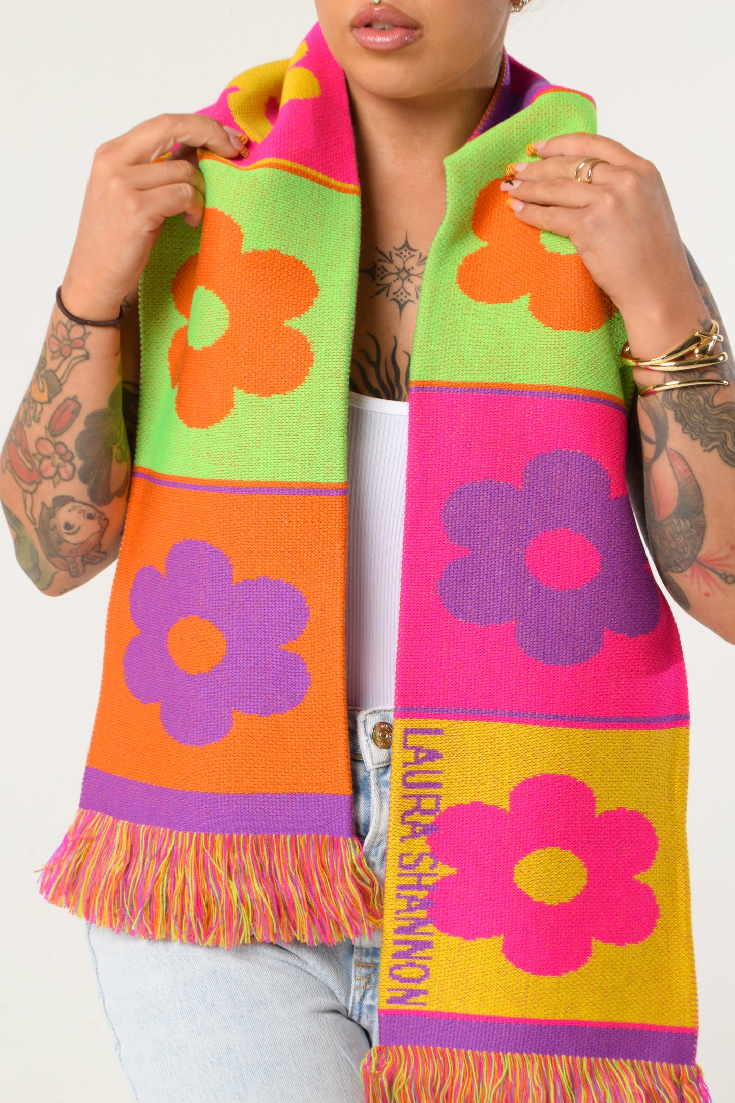 Daisy Knit Scarf